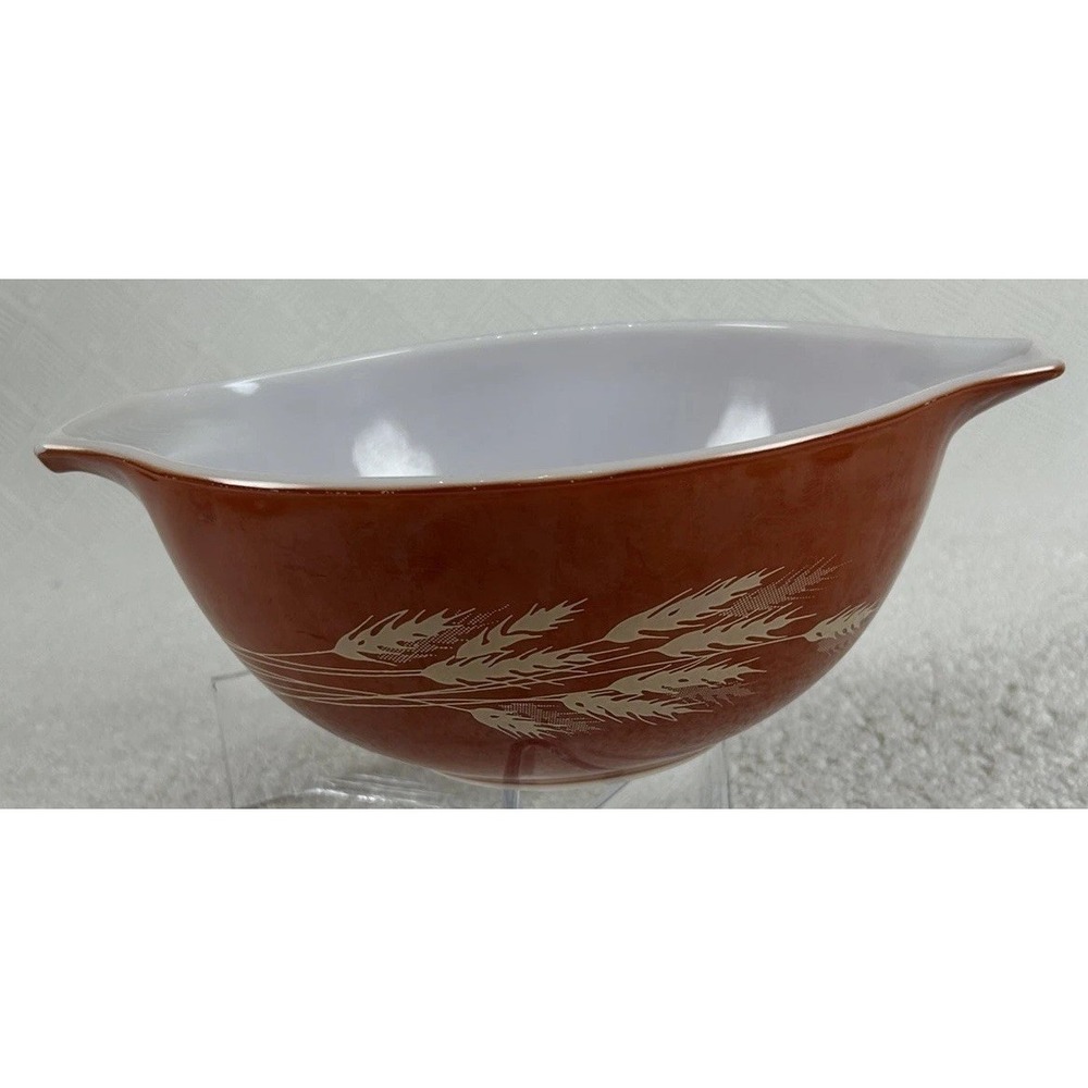 Vintage PYREX Cinderella Autumn Harvest Wheat Mixing Bowl #442 - 1.5 Qt **READ**